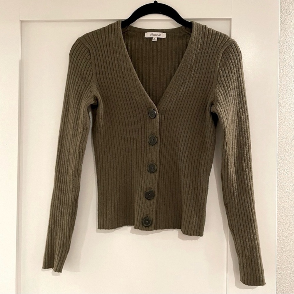 Madewell Cropped Cardigan, size S
